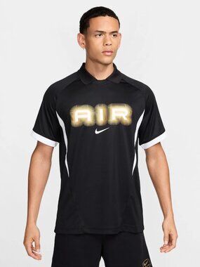 Nike Men’s Air Swoosh Soccer Jersey Shirt Black HM0173-010, Size Small (New)